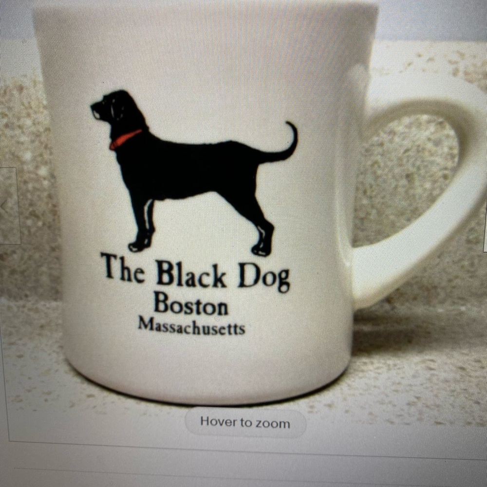 The Black Dog Boston Massachusetts Restaurant /Diner Style Heavy Mug NEW